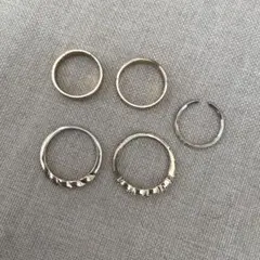 ゴールド・シルバーリング 5個セット