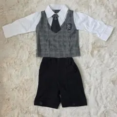 男の子　セレモニースーツ ネクタイ付き 80cm