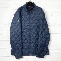 モンベル　キルティングジャケット　薄手 襟裏ボア　紺　XL S2505147
