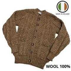 英国製　John Molloy ケーブルニットカーディガン　美品　ウール100%