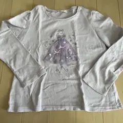 薄紫 長袖カットソー ドレスデザイン　any FAM