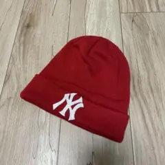 NEWERA ニューエラ NY ニューヨークヤンキース ニット帽 レッド