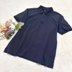 【ユニクロ】メンズ ドライカノコポロシャツ ネイビー 大きいサイズ XL