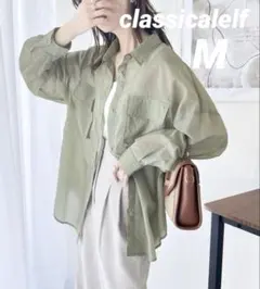 classicalelf ブラウス シャツ レギュラーカラー ロング丈 長袖