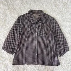 Weekend Max Mara シルク100% ボウタイブラウス 幾何学模様 - メルカリ