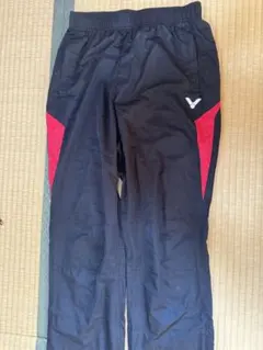VICTOR バドミントン ウォームアップパンツ ブラック/レッドのサムネイル