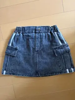 黒デニム ミニスカート 140cm