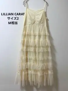リリアンカラット ドットチュールティアードキャミワンピース アイボリー Mのサムネイル