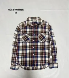 FIVE BROTHER 50s 復刻 USA製 ヘビー ネル シャツ 猫目 М FIVE BROTHER 50s 復刻 USA製 ヘビー ネル シャツ 猫目 М - メルカリ