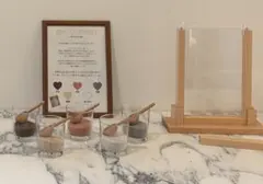 結婚式サンドセレモニー3枚目のA4サイズの額縁に入った説明書とスプーン5個セット