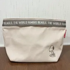 スヌーピー 保冷ランチバッグ ベージュ 保冷ポケット