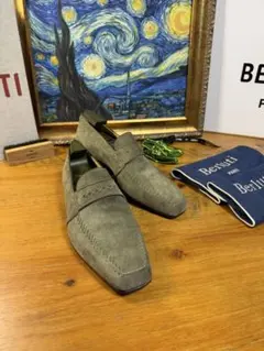Berluti スエード ローファー カーキ オリーブ 7.5 シューツリー付のサムネイル