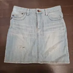 デニム ミニスカート ライトブルー