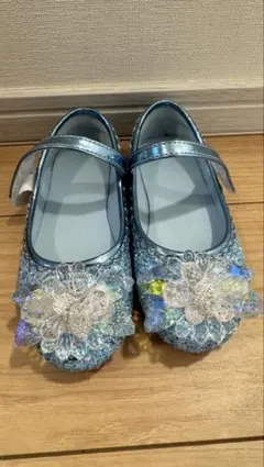 (16.5-17.5cm) 어린이용 글리터 비쥬가 달린 프린세스 슈즈