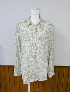 SIMPLE LIFE 長袖シャツ 小花柄 ボタニカル　U0629のサムネイル