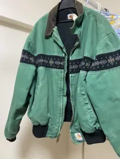 緑色エスニック柄ジャケット ＸＬサイズ