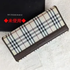 ✨️未使用✨ BURBERRY バーバリー ノバチェック がま口 長財布