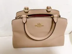 【型くずれあり】COACH ベージュ レザー ハンドバッグのサムネイル