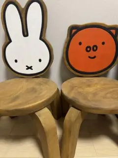 ぽ*ぽ様 miffy スタディオクリップ ミッフィー さがら刺繍スツール