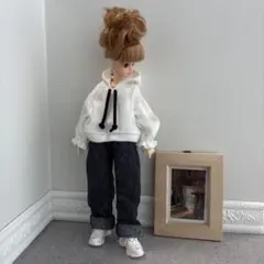 22㎝ドール服 ♧だぼだぼデニムズボン＆オーバーサイズパーカー♧ ハンドメイド