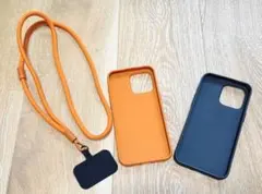 無印良品スマートフォンケース2個・ネックストラップセット