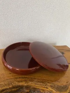 飛騨春慶塗 漆塗り 工芸品 菓子器 蓋付き 丸型のサムネイル