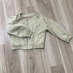 ベージュ ジッパー付きジャケット110cm