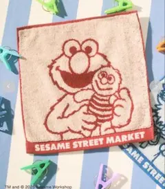 セサミストリート マーケット エルモ ハンドタオル