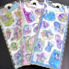 3枚セット　ウォーターシール　キラキラシール　8