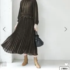 ROPE PICNICプリーツコンビフラワーワンピース