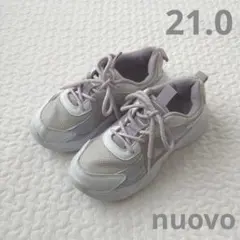 ヌォーボ 厚底 スニーカー ラベンダー 21.0