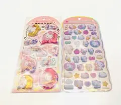 ハローキティ　シール　ウォーターシール　コットンパフィーシール