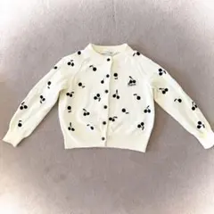 Bonpoint チェリー柄カーディガン 6A