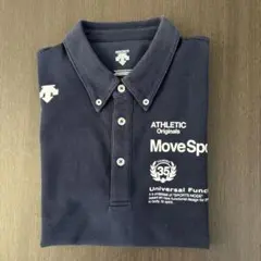 DESCENTE メンズポロシャツ　ネイビー　L