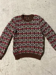ヴィンテージ　3D ギミックニット　OLD　y2k 　unknown usedのサムネイル