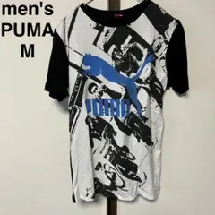 メンズ　半袖　Tシャツ　プーマ　M 黒　白　スポーツ