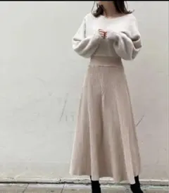 美品 LAGUNAMOON ラグナムーン　ドッキングフレアーラクーンワンピース