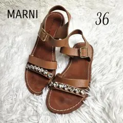 MARNI　マルニ　クリスタル　ビジュー　サンダル　23.5cm 相当のサムネイル