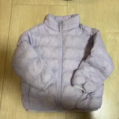 薄紫 ダウンコート ジッパー付き　ユニクロ　ウルトラライトダウン