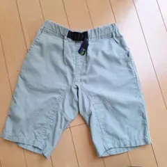 GLOBAL WORK 麻綿ハーフパンツ 120 　カーキ