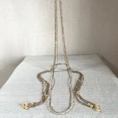 ☆キラキラ美品☆ビーズパールラリエット&スワロネックレス2点