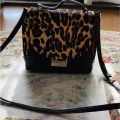 最終値下げ‼︎ケイトスペードハラコレオパードショルダーバッグ