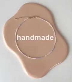 ハンドメイド　ビーズチョーカー　ネックレス