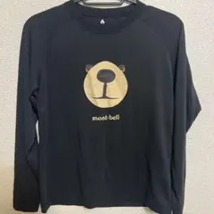 mont-bell クマ顔 長袖Tシャツ 150 ブラック