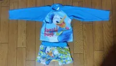 Disney ドナルドダック 水着＋ラッシュガード2点セット 80cm