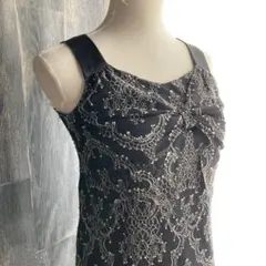 組曲 KUMIKYOKU 美品 ワンピース パーティードレス 総レース ブラック