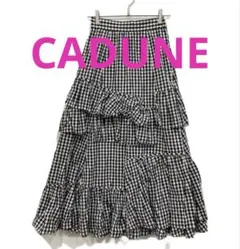 2026年最新】CADUNE 柄：チェック レディース ロング フレアスカートの