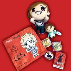 呪術廻戦 釘崎野薔薇 ぬいぐるみ缶バッジ カードメガネ拭きのセット