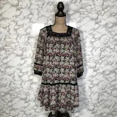美品　MICHAEL KLEIN　（42）　花柄チュニックアンドキャミワンピース