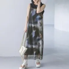 ジーナシス マルチwayシアーキャミ ニットワンピースSET レイヤードワンピ